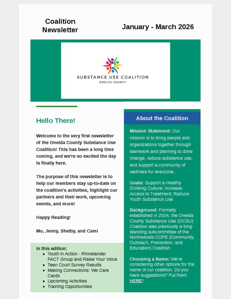 Picture of Prevention Newsletter - Quarter 1